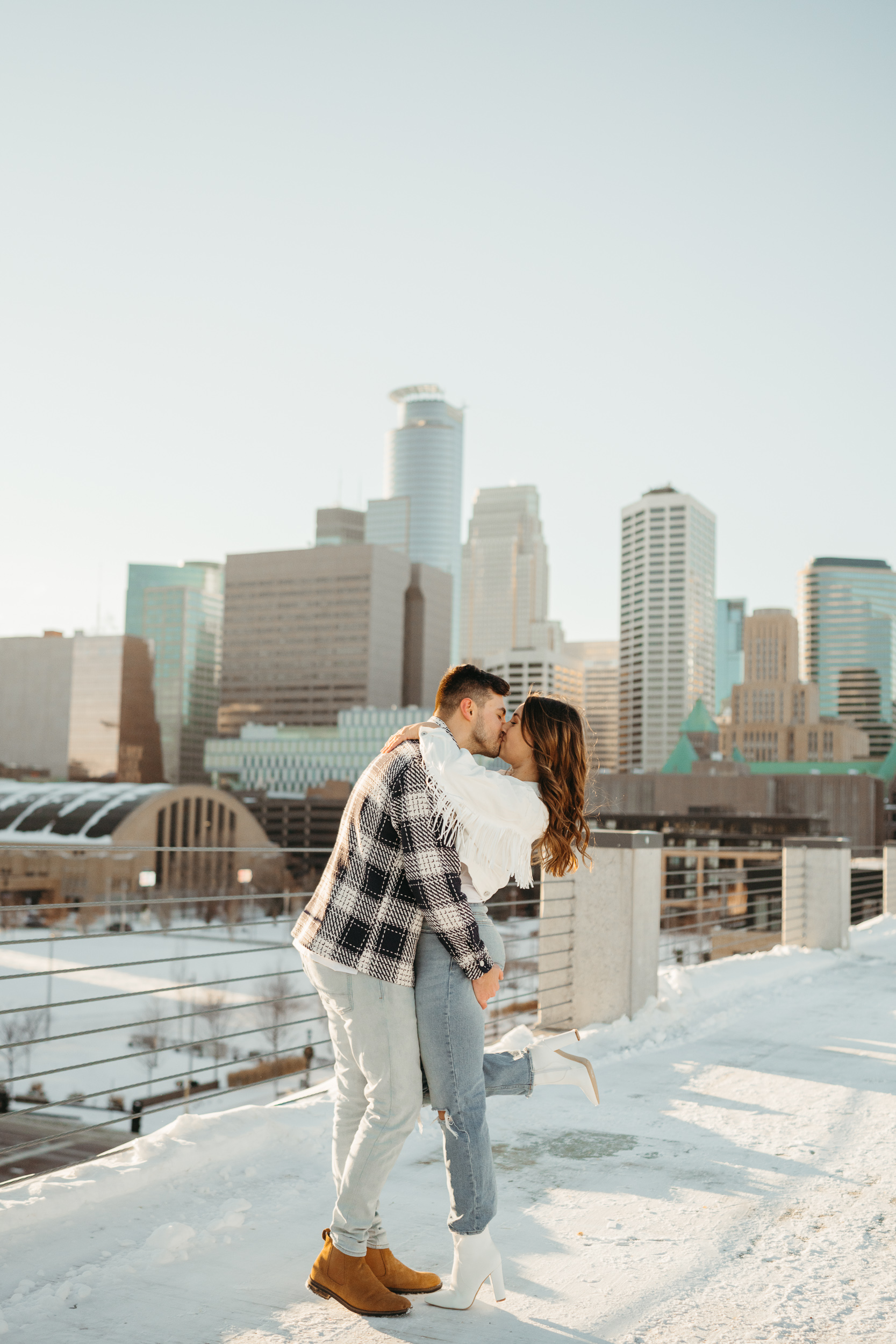 Minneapolis Rooftop engagement session